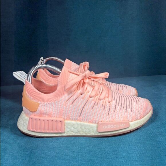 Adidas NMD_R1 Primeknit Clear Orange Women sneakers size 6.5 - Picture 3 of 8
